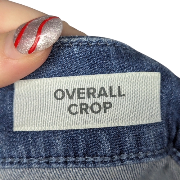 Torrid Denim Overall Cropped Relaxed Distressed Stretch Everyday Jeans Size 14 - Picture 12 of 14